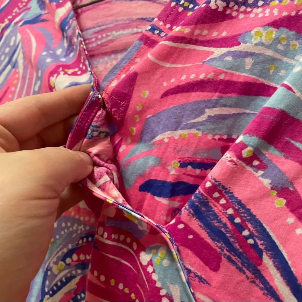 Lilly Pulitzer Girls Pink and Purple Long Sleeve Romper Size L (8/10)